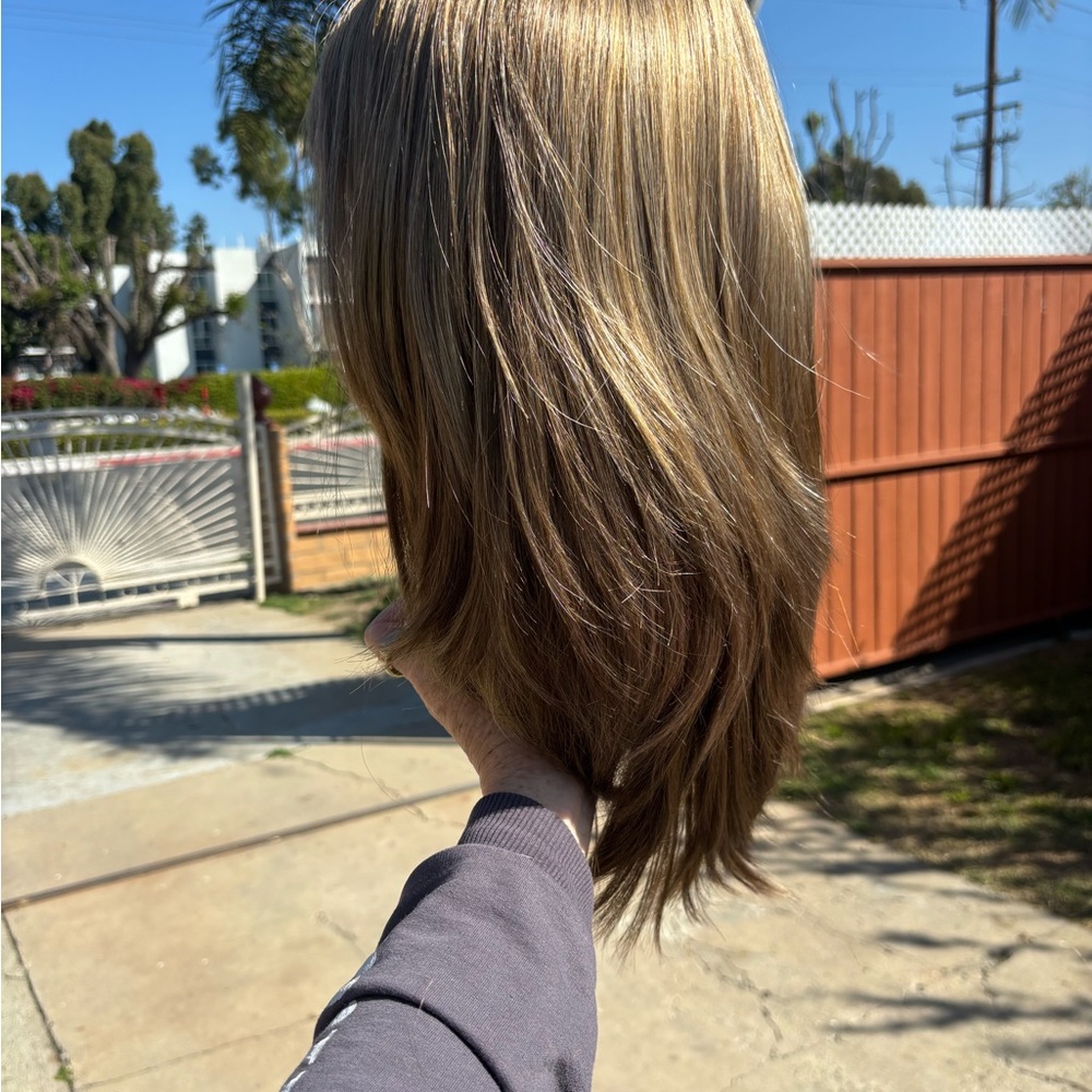 Long Synthetic Wig with bangs by ENVY style KATE brown blonde - Picture 2 of 16
